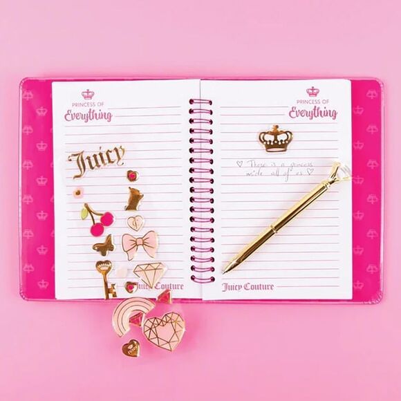 Juicy Couture Make It Real Princess Of Everything 19-PC Boxed Journal & Pen Set - Picture 6 of 11
